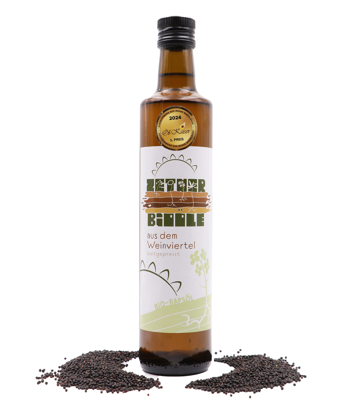 Bio Rapsöl kaltgepresst 500ml – Biohof Zetner