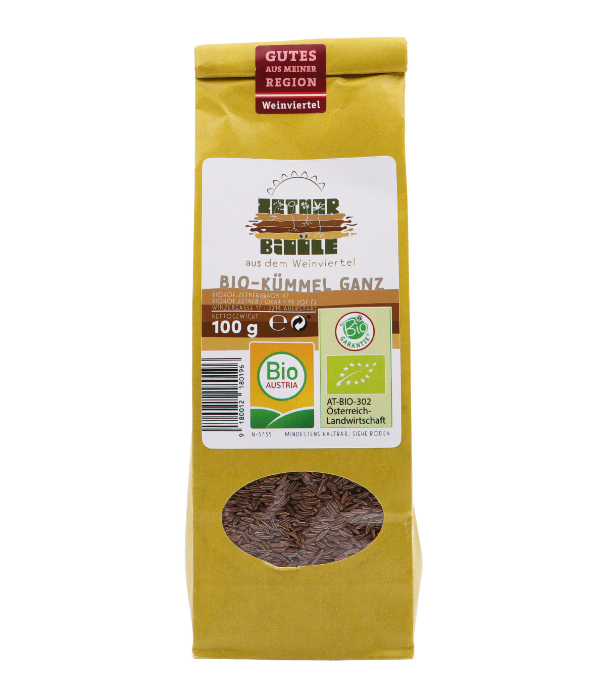 Bio Kümmel naturbelassen vom Biohof Zetner