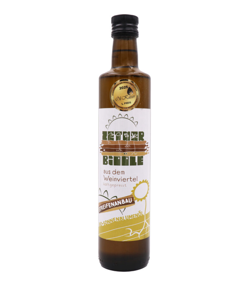 Bio Sonnenblumenöl kaltgepresst 500ml – Biohof Zetner