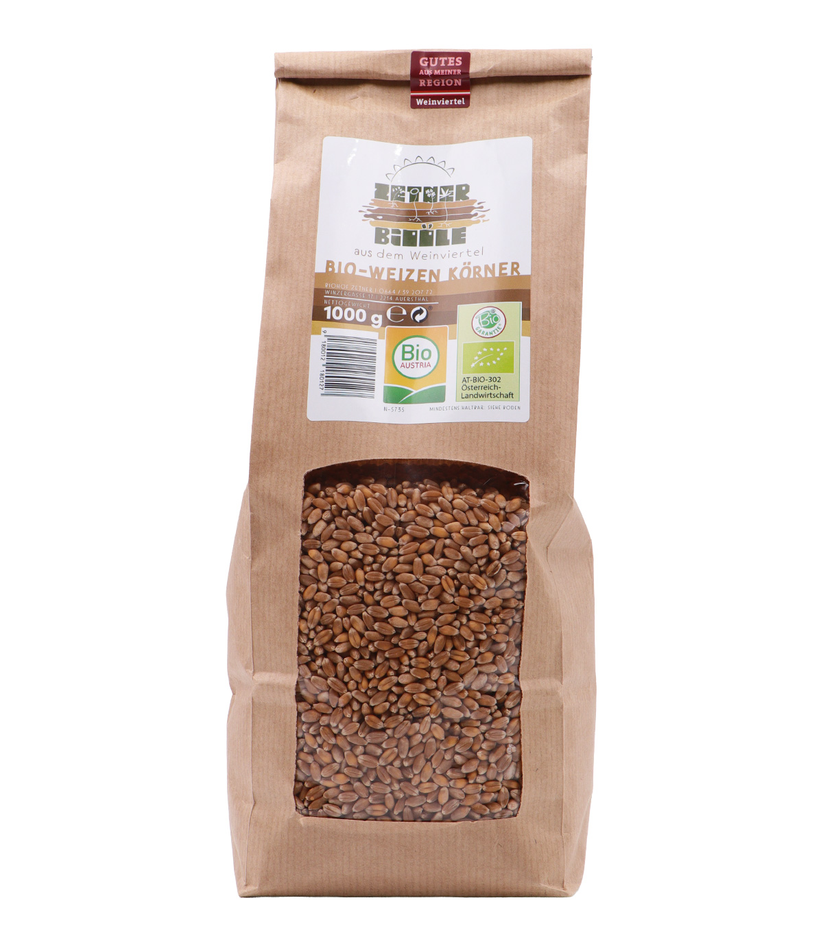 Bio Weizenkörner vom Biohof Zetner