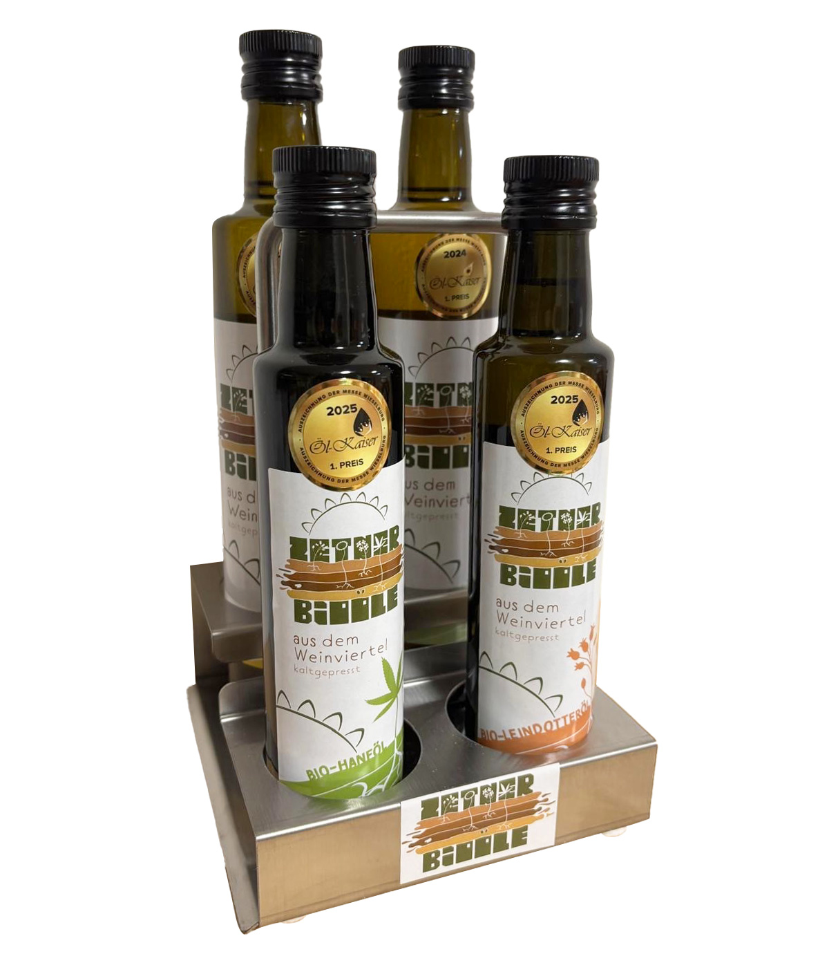 Ölständer mit Platz für Ölflaschen – ideal für Salatbars